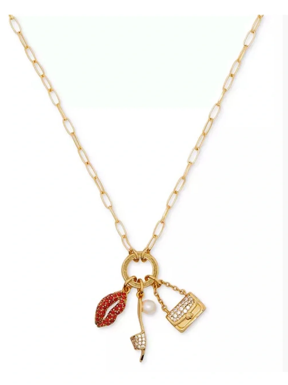 NWT Kate Spade Night Out Motif Hit the Town Charm Necklace